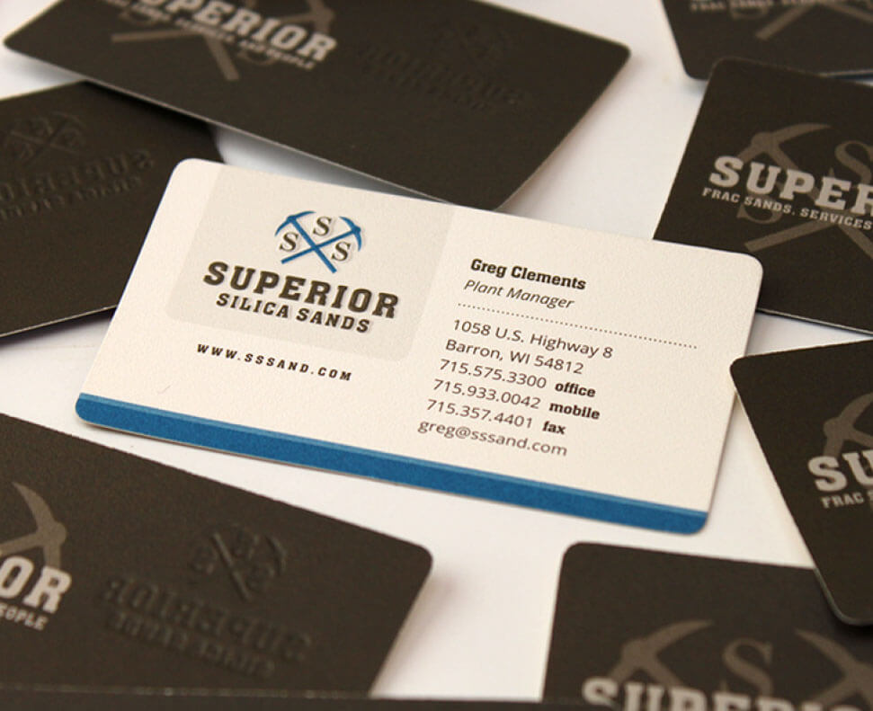 Superior Silica Sands business card