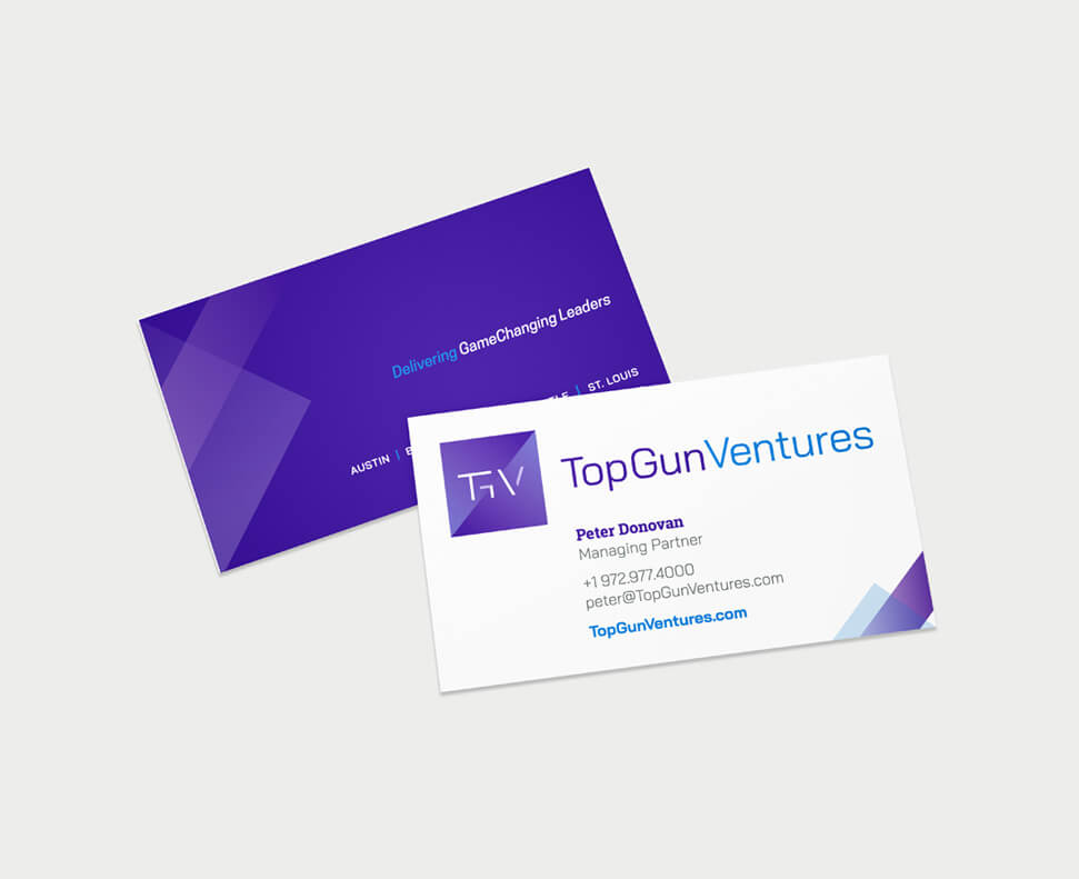 Top Gun Ventures business card
