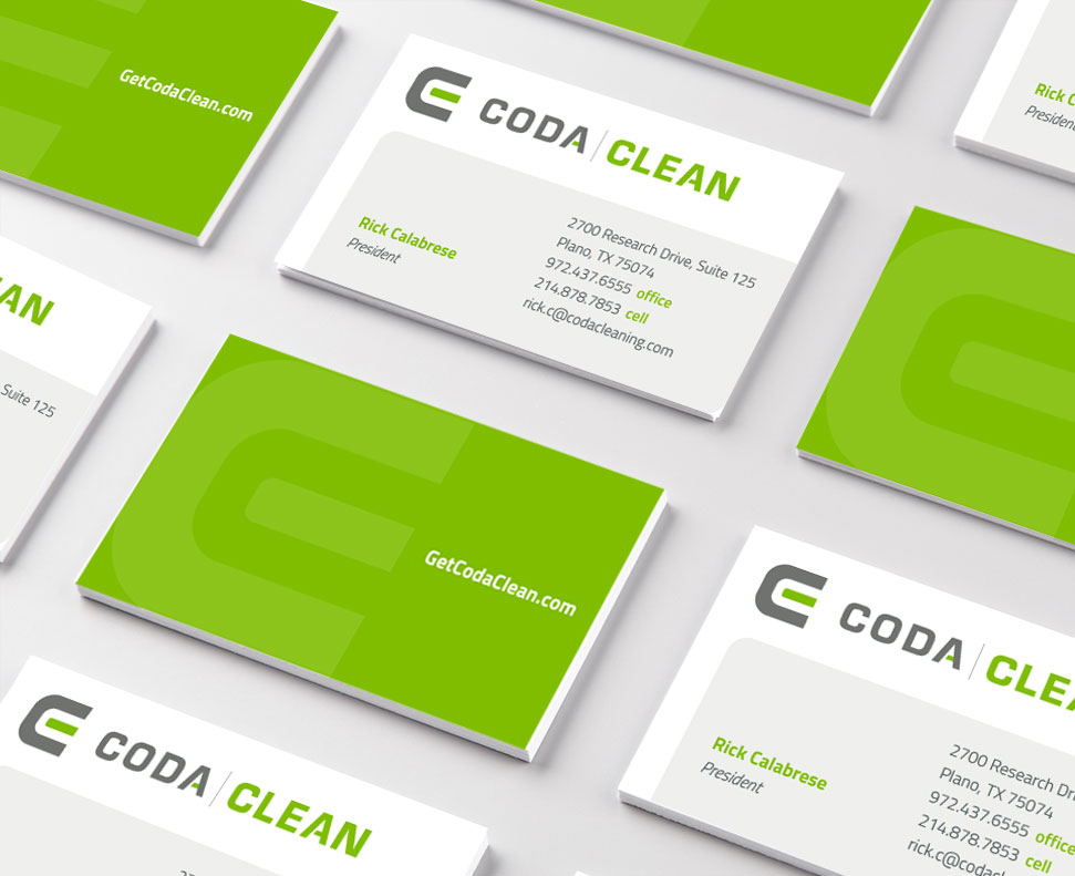 Coda Clean business cards